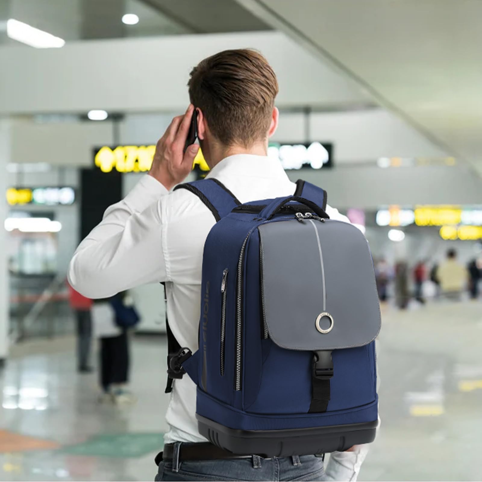 18 Inch Rolling Backpack with Detachable Wheels - Waterproof Wheeled Laptop Bag for Men & Women | Perfect for Travel, Commuting & Business Trips
