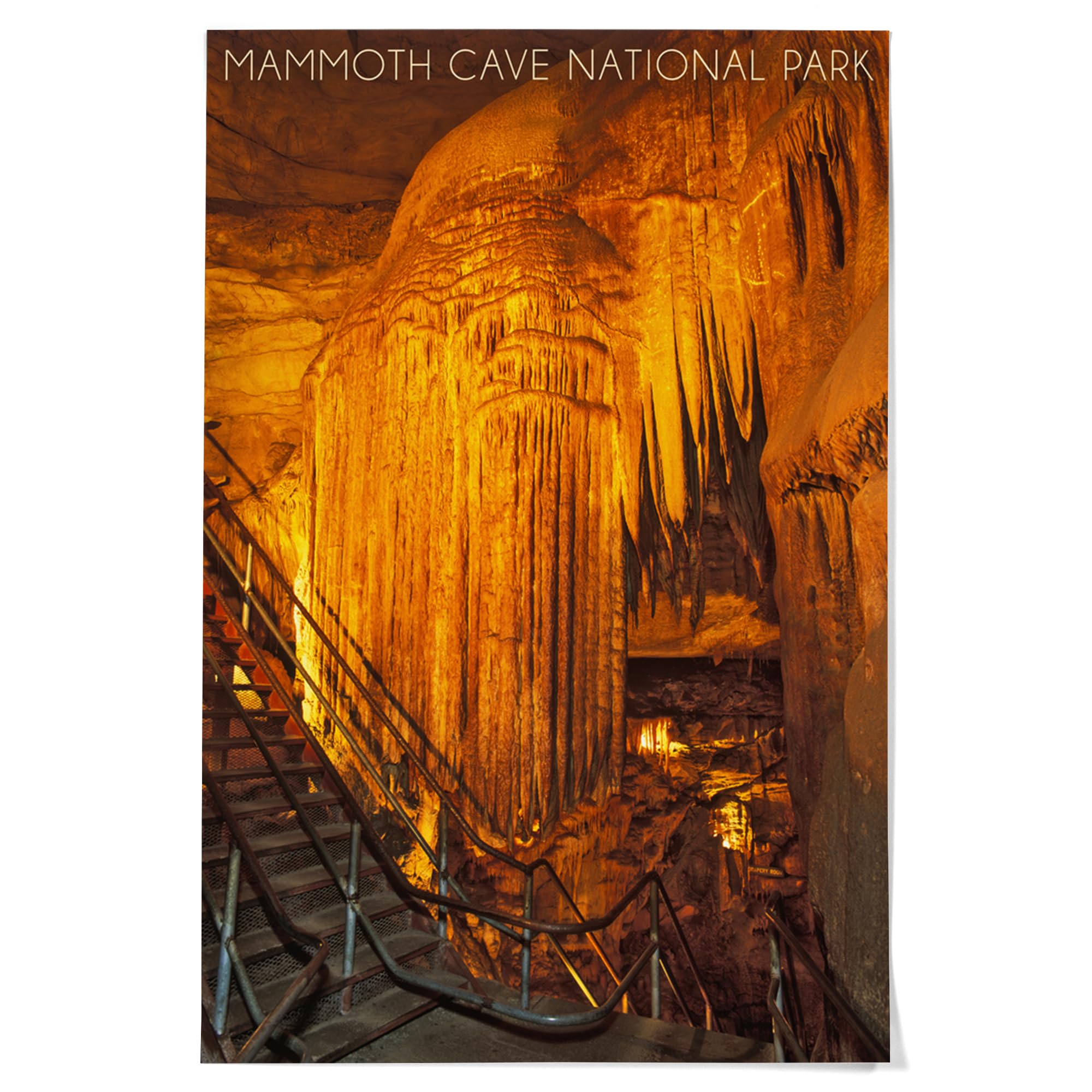 Lantern Press 36x54 Inch Giclee Art Print - Mammoth Cave Kentucky Landscape Wall Decor - Frozen Niagara Waterfall Fine Art Poster for Living Room, Bedroom & Office