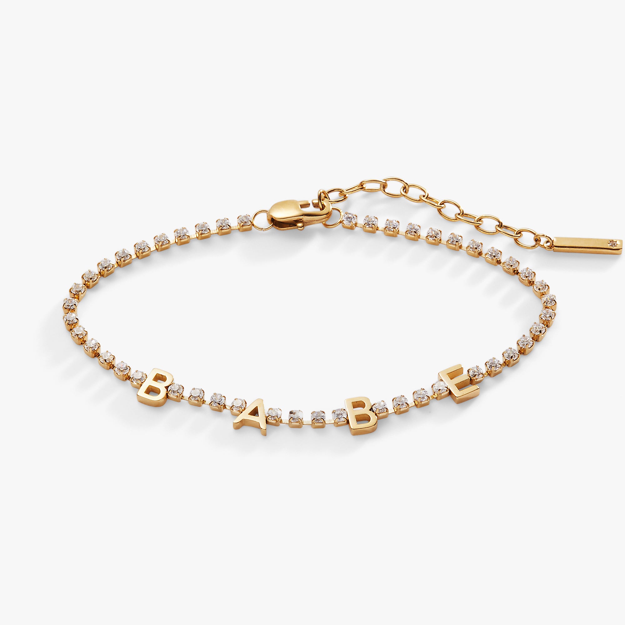 Babe Crystal Tennis Bracelet for Women - Elegant Cubic Zirconia & Sterling Silver Jewelry - Perfect for Parties, Weddings & Everyday Wear