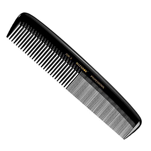 Matador Black Hair Comb - 9 Inch Professional Styling Comb for Men & Women - Perfect for Salon, Home, and Travel Use