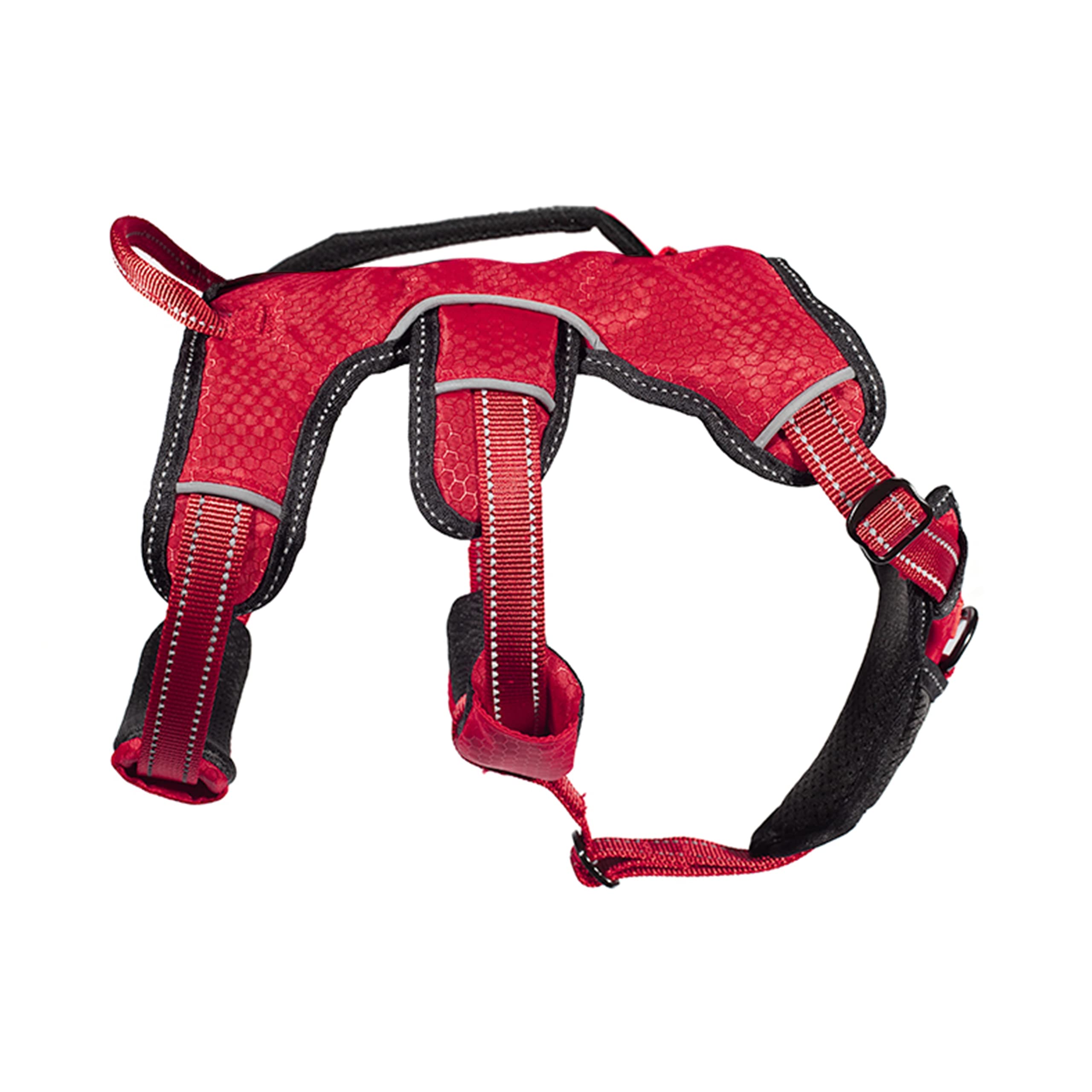 Tuff Pupper No Escape Dog Harness - Reflective 3M Stitching for Night Walks & Training