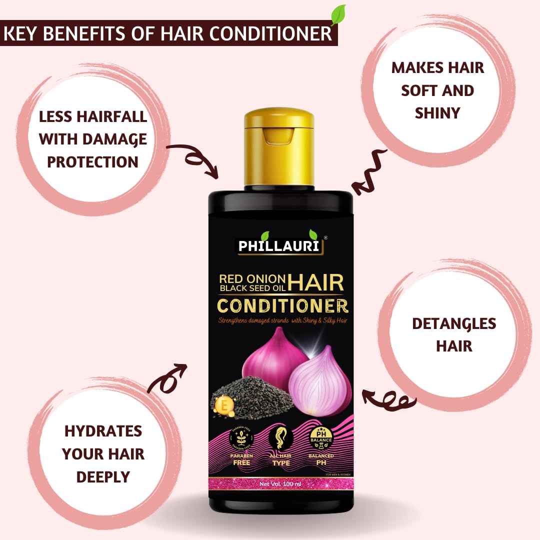 Red Onion & Black Seed Hair Growth Treatment Set (100ml Hair Oil + 100ml Shampoo + 100ml Conditioner + 30ml Serum) | Natural Hair Care for Thinning Hair, Hair Loss Prevention & Scalp Health | Perfect for Daily Hair Care Routine & Damaged Hair Repair
