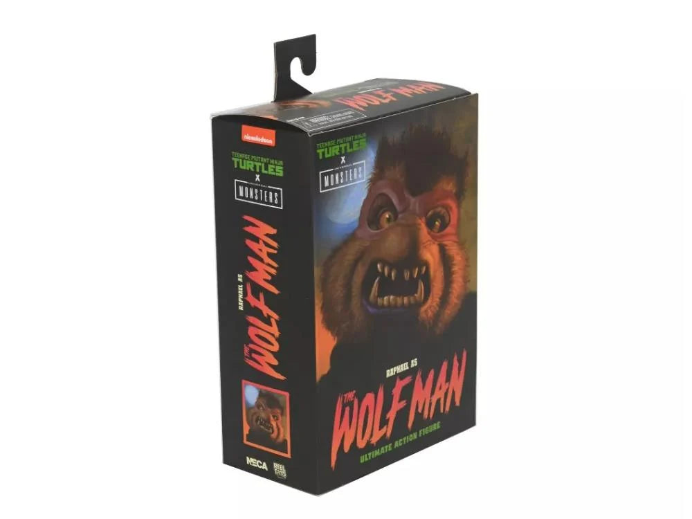 Universal Monsters x Teenage Mutant Ninja Turtles Ultimate Raphael as Wolfman Action Figure - TMNT Collectible Toy for Fans & Halloween Decor