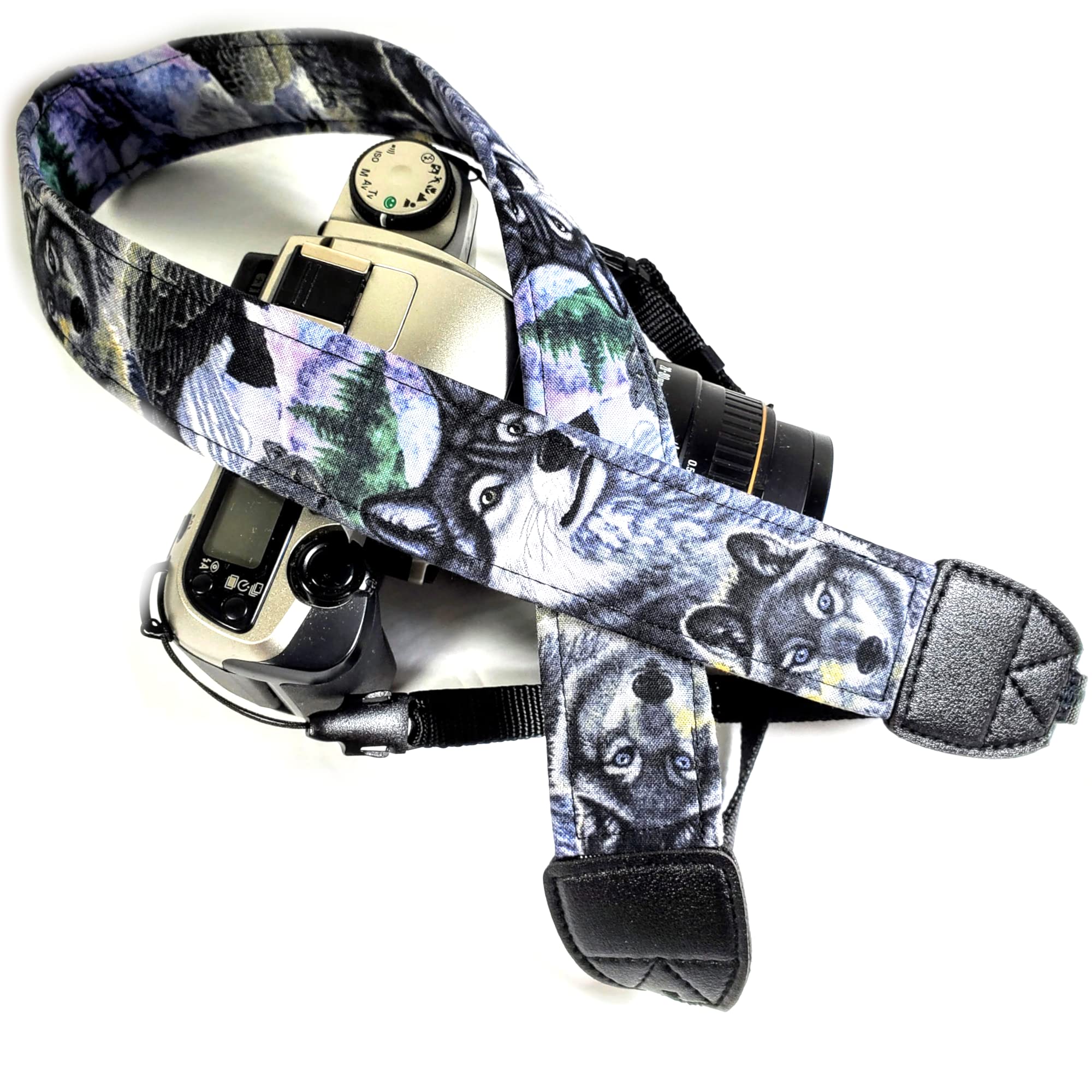 Premium Wolf Camera Strap - Universal DSLR Neck & Shoulder Strap for Photographers - Durable & Comfortable Camera Accessory - Perfect Gift for Men & Women Photographers - Ideal for Wildlife, Travel & Outdoor Photography