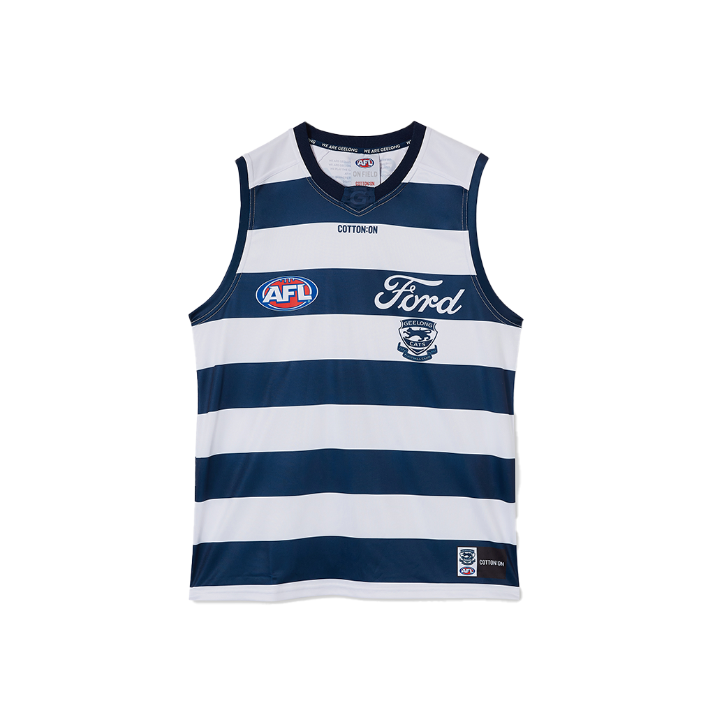 Geelong Cats 2024 Official AFL Home Jersey for Men - Premium Football Guernsey for Games, Fan Support & Sports Enthusiasts