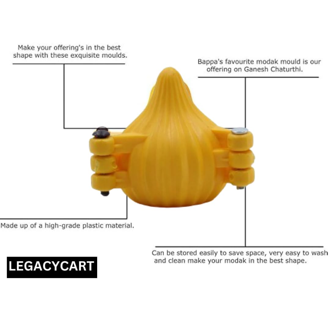 LEGACYCART 21 Cavity Silicone Modak Mold Set - 1PC 3D Modak Mould + 2PC Big & Small Three-Fold Modak Makers for Cake, Cupcake, Chocolate, Mousse, Brownie, Cookie, Pudding & Candy Making - Perfect for Diwali, Holi, Birthday Parties & Home Baking (3-Piece Set)
