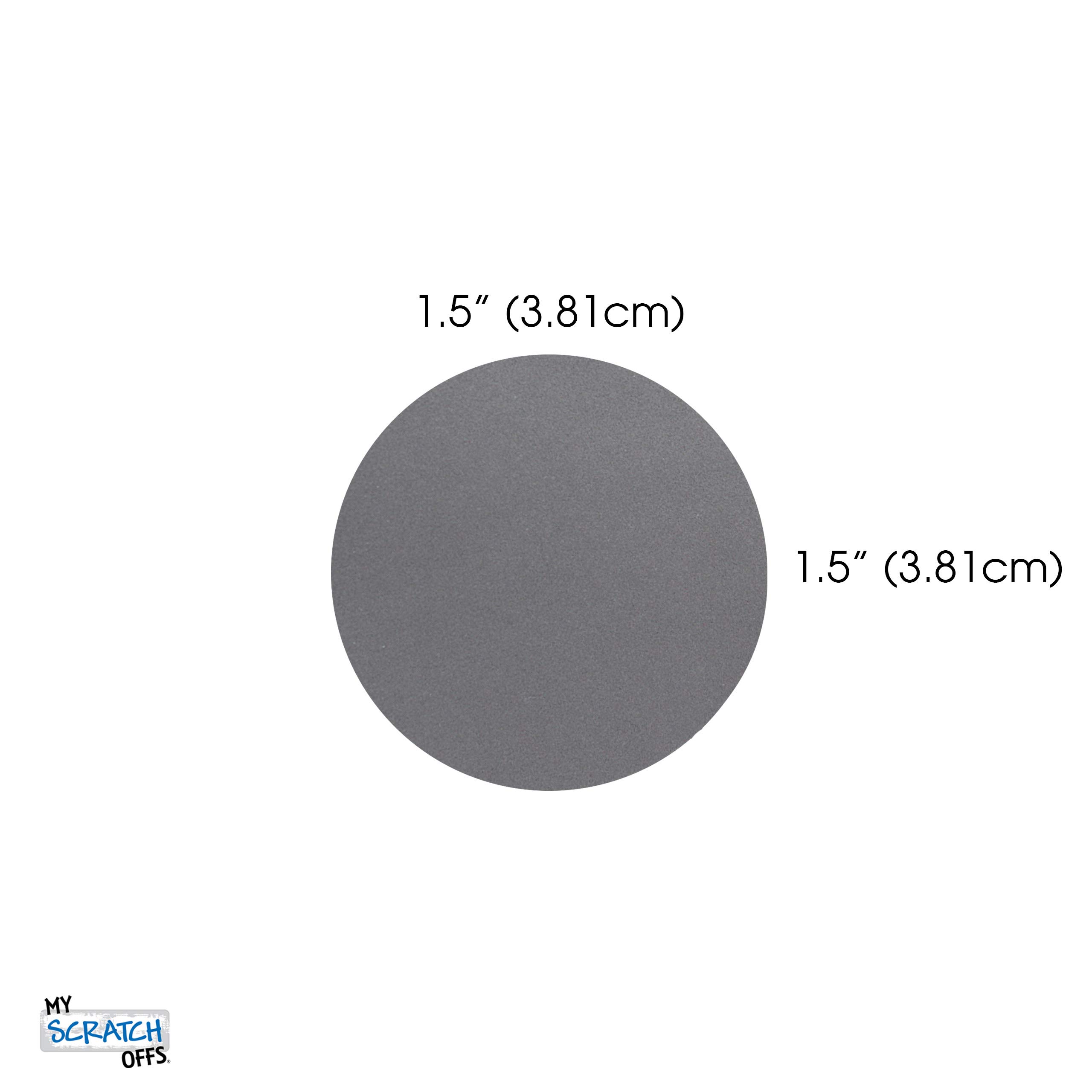 5000 Pack 1.5 Inch Silver Round Scratch Off Stickers - DIY Lottery Tickets for Gender Reveal Parties, Bridal Showers, Prize Games & Events - Perfect for Birthday Surprises, Classroom Rewards & Fundraising Activities
