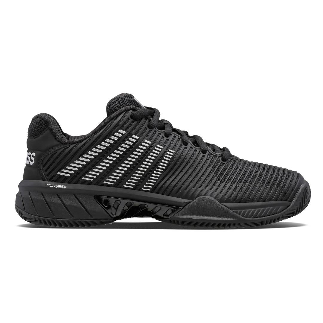 K Swiss Hypercourt Express 2 Women's Clay Court Tennis Shoes - Black/White | Lightweight & Durable for Competitive Play & Training | Perfect for Clay Courts, Tennis Matches & Gym Workouts