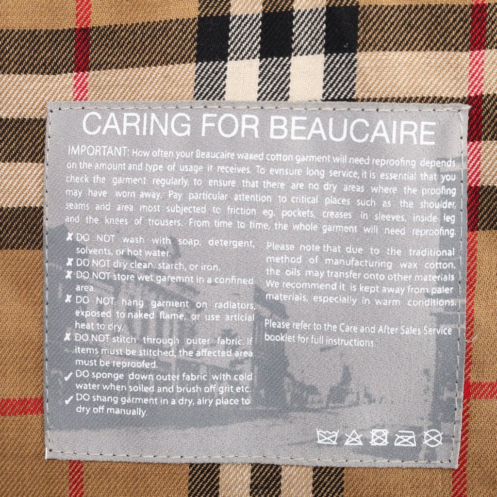 Beaucaire Eastwood Men's Waxed Cotton Jacket - Brown, Waterproof & Windproof Outdoor Coat for Hiking, Camping & Casual Wear