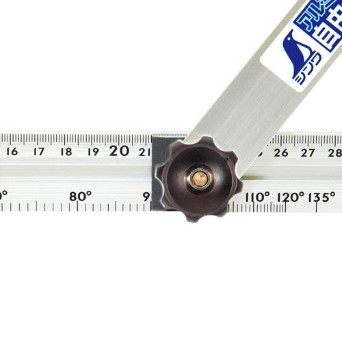 Shinwa Sokutei 62660 30cm Aluminum-Free Metal Ruler with Angle Scale - Perfect for Engineering, Woodworking & DIY Projects