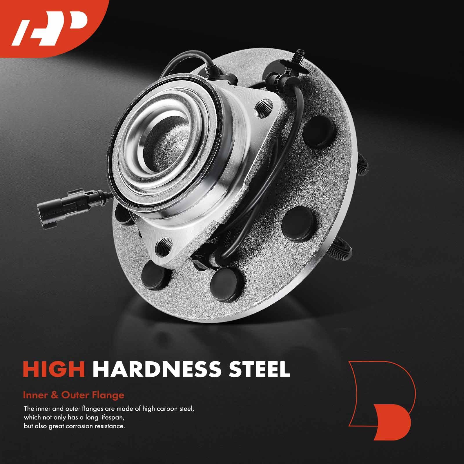Premium 2-Pack Front Wheel Bearing & Hub Assembly with ABS - Compatible with Dodge Ram 1500/2500/3500 2006-2008 RWD Models (8-Lug) - Perfect for Off-Roading, Towing & Heavy-Duty Driving