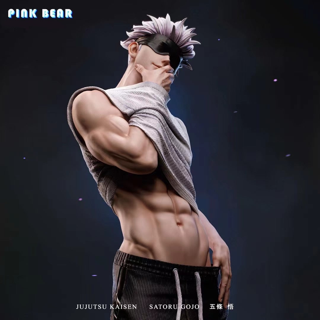 Pink Bear Studio Jujutsu Kaisen Satoru Gojo Anime Figure - Collectible Action Figure for Anime Fans | Perfect for Display, Cosplay, and Gift Giving