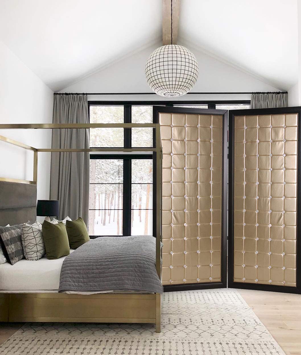 Gold Room Divider Screen - 59