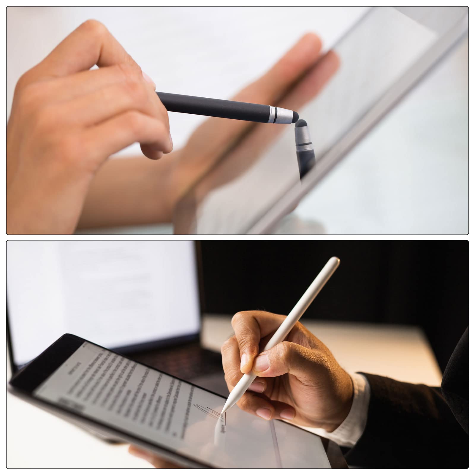 MECCANIXITY 2-in-1 Fine Point Disc & Fiber Tip Stylus Pen for Touch Screens - Universal Capacitive Stylus with High Sensitivity & Precision (Red) - Perfect for iPad, Android Tablets, Smartphones & Drawing