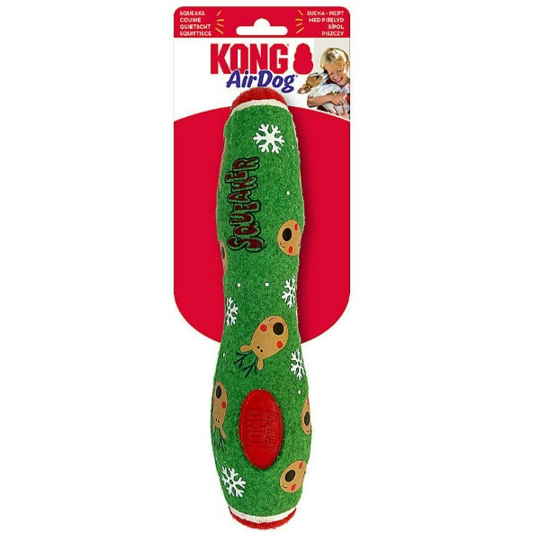 KONG Holiday AirDog Squeaker Stick Dog Toy - Durable Chew Toy for Medium & Large Dogs - Perfect for Christmas, Playtime & Training - Interactive Pet Gift for Active Dogs