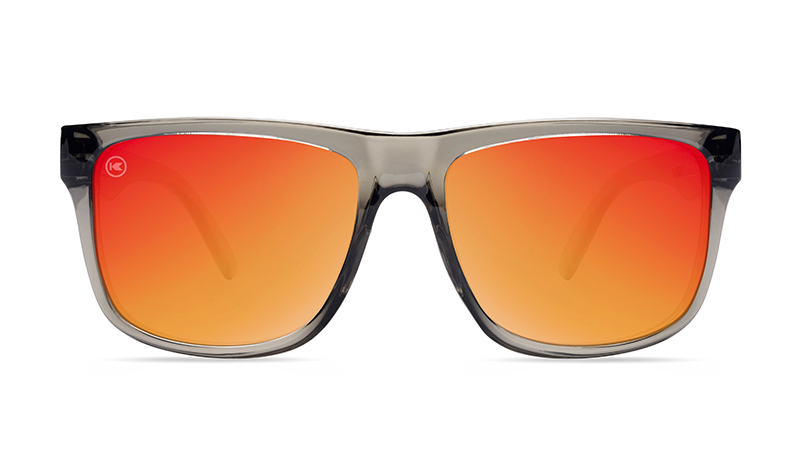 Torrey Pines Sport Sunglasses - Clear Grey & Red Sunset Lens for Men & Women | UV Protection, Polarized, Lightweight for Running, Cycling, Beach & Outdoor Activities