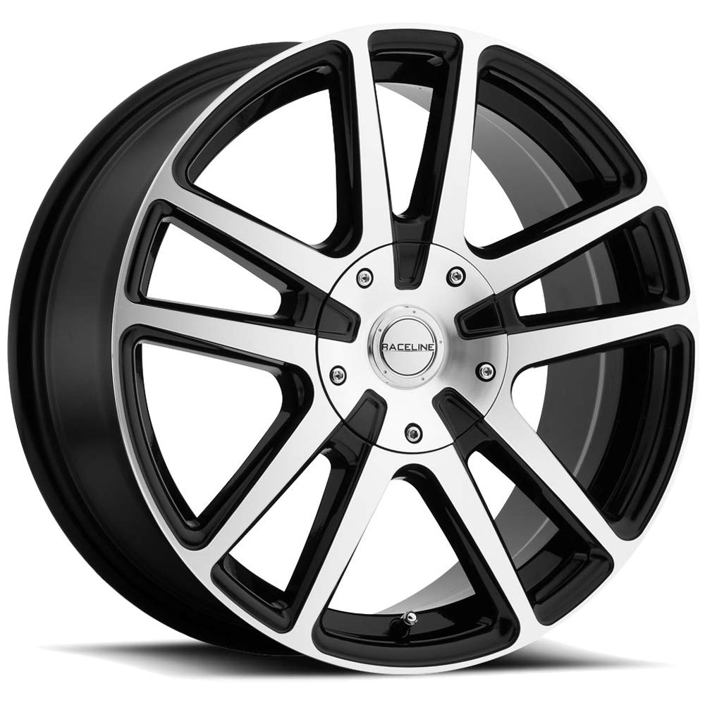 Raceline Wheels Encore 145 Satin Black Machined Face Wheel 16x7 5x108mm 40mm Offset - Premium Alloy Rims for Trucks, SUVs & Off-Road Vehicles - Durable & Stylish Upgrade for Adventure & Daily Driving