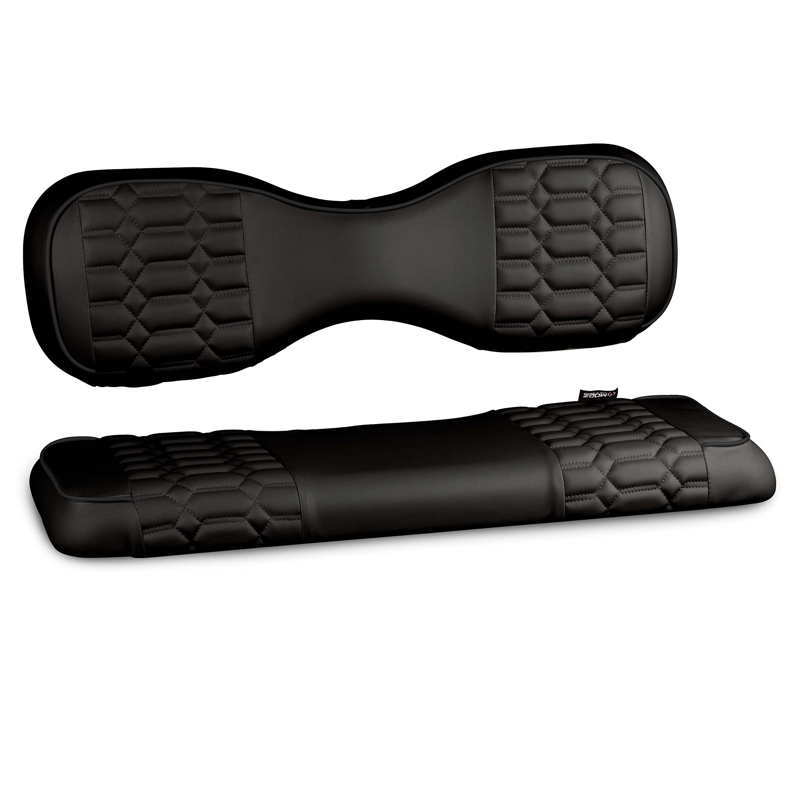 MODZ® RC Custom Golf Cart Rear Seat Covers - Black Base with Cobra Pattern - Waterproof & UV Resistant - Perfect for Golf Carts, Utility Vehicles & Outdoor Adventures