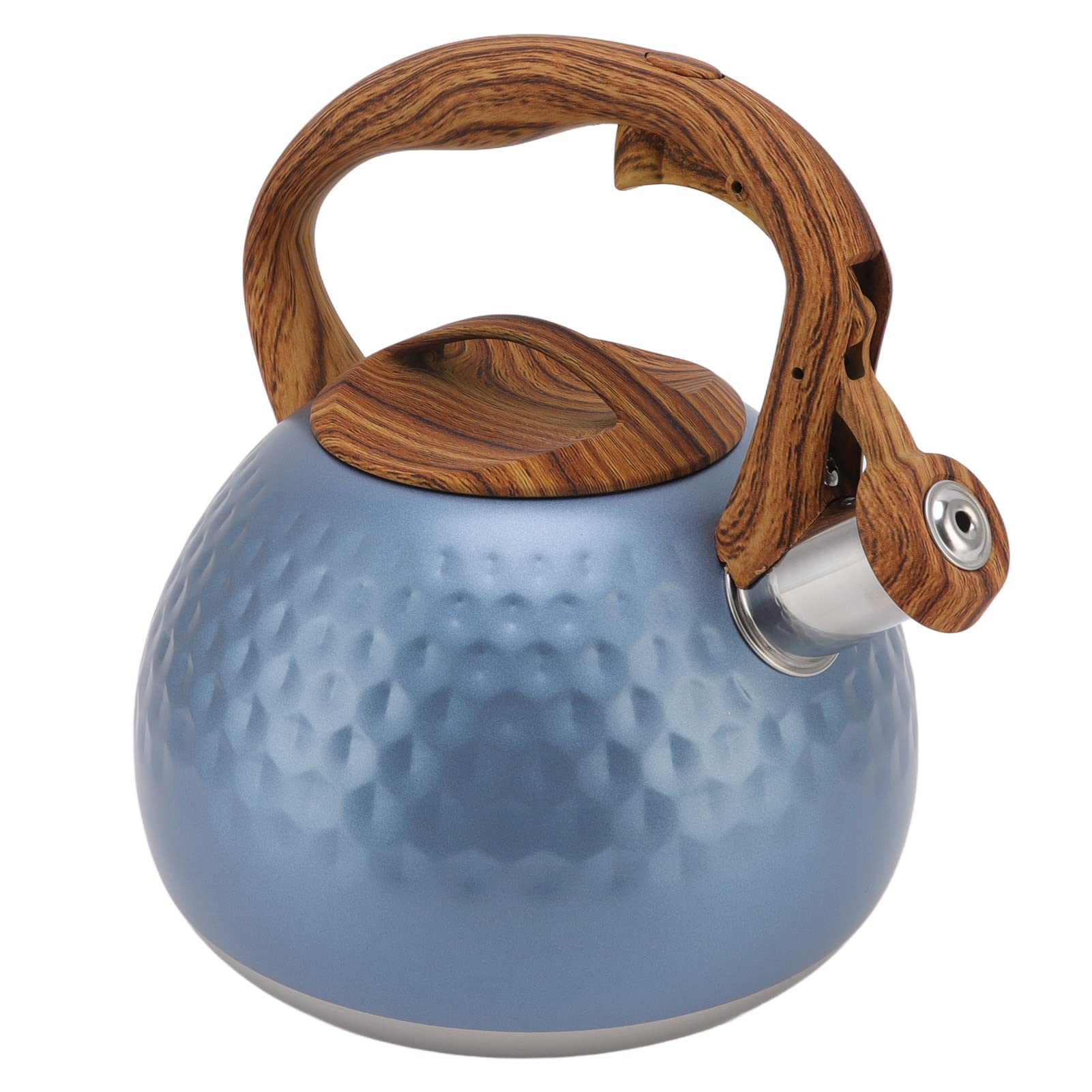 **3L Stainless Steel Whistling Tea Kettle for Induction & Electric Stoves - Flash Blue - Perfect for Home, Office & Camping Use**