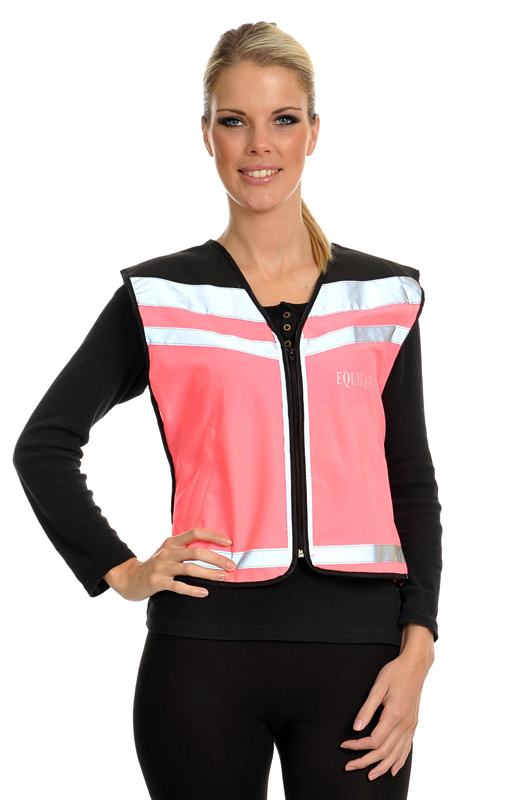 High Visibility Reflective Safety Vest - Small Pink for Running, Cycling & Construction Work | ANSI Certified for Outdoor Activities