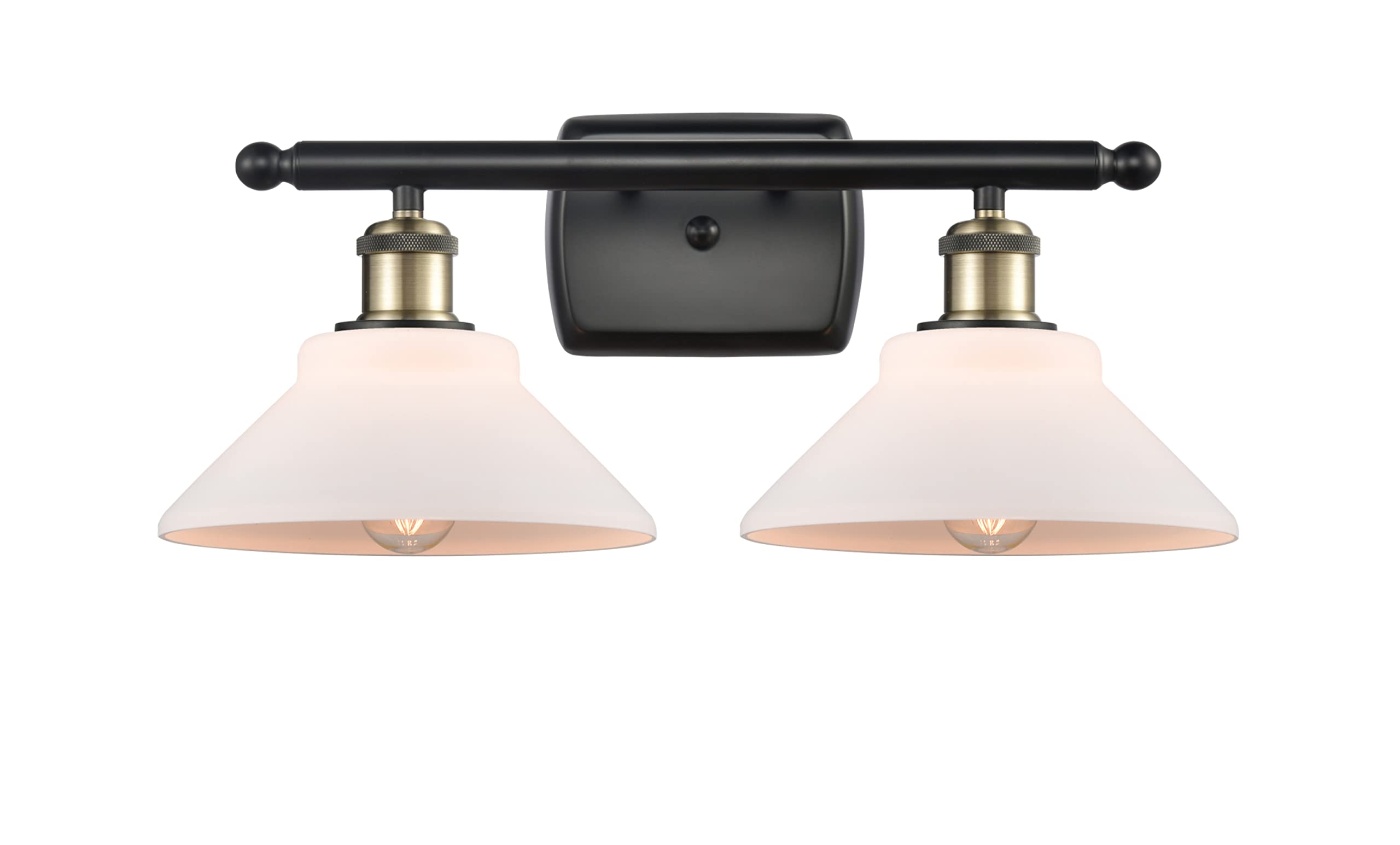 Innovations Lighting Orwell 2-Light Bathroom Vanity Light - Brushed Antique Brass Finish, Part of Ballston Collection - Perfect for Modern Bathrooms & Powder Rooms