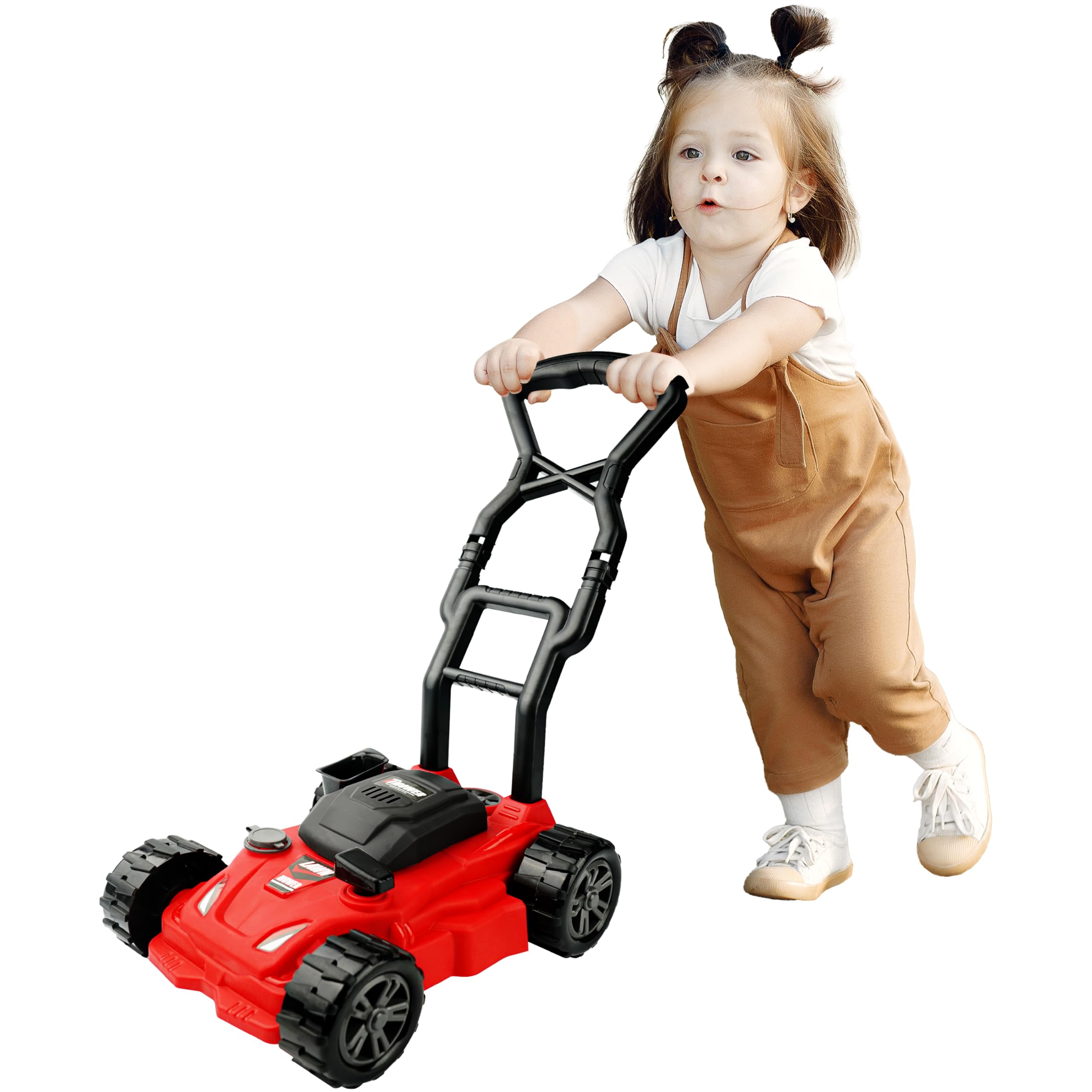 Toy Choi's Kids Pretend Play Lawn Mower - Outdoor Push Toy for Boys & Girls Ages 3-8 | Preschool Gardening Toy Set with Realistic Sounds | Developmental Push Toy for Toddlers | Perfect for Backyard Play, Role-Playing & Early Childhood Learning