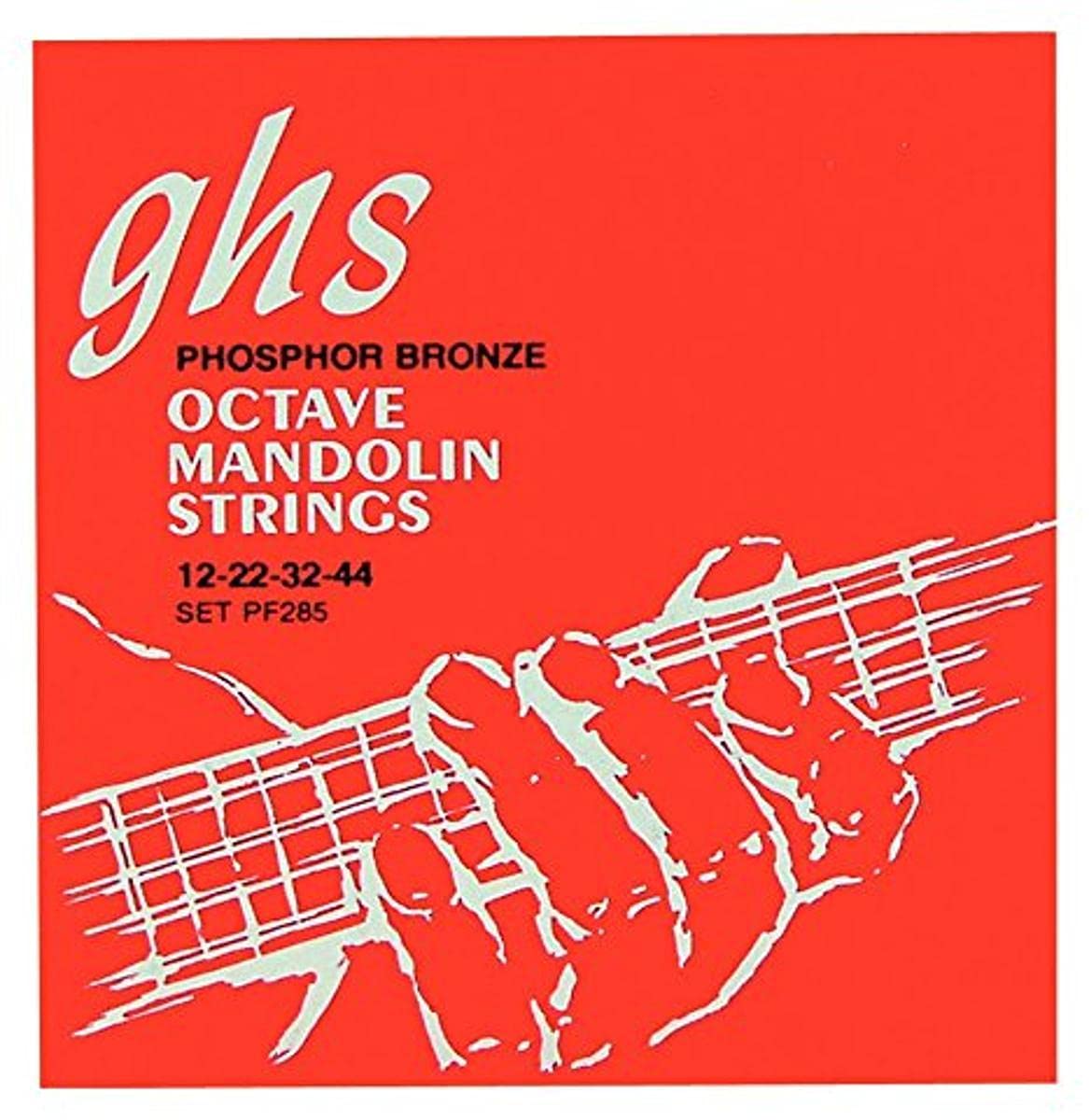 GHS Octave Mandolin Strings 8-Str Phosphor Bronze Regular 12-44 PF285 - Perfect for Folk, Bluegrass & Celtic Music Performance