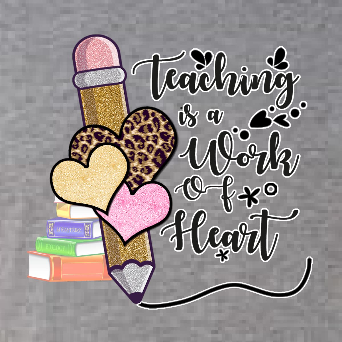 Teaching is a Work of Heart Pop Culture Tri-Blend Racerback Tank Top - Soft & Comfortable Teacher Apparel for School, Classroom & Casual Wear