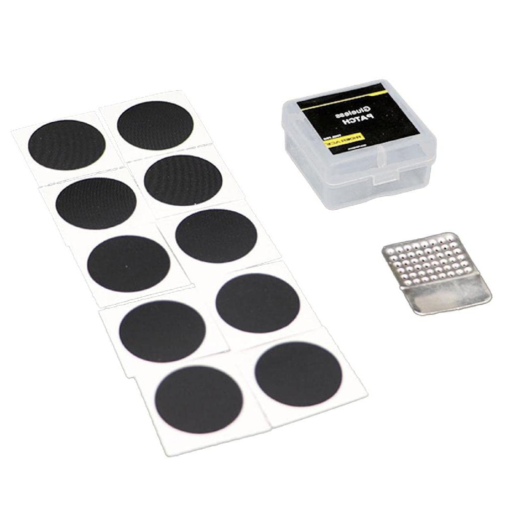 OTGO 10-Piece Mountain Bike Tire Repair Kit - Glueless Inner Tube Patch Set for Bicycle Puncture Fix - Perfect for Trail Riding, Commuting & Emergency Roadside Repairs