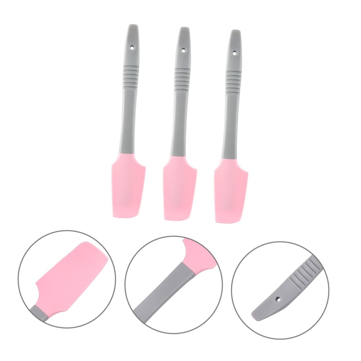 iPetboom 3-Piece Silicone Wax Spatula Set - Professional Multi-Functional Wax Sticks for Hair Removal, Candle Making & Cake Decorating - Portable Wax Tools with Non-Stick Surface (Pink) - Perfect for Salons, DIY Beauty & Home Baking
