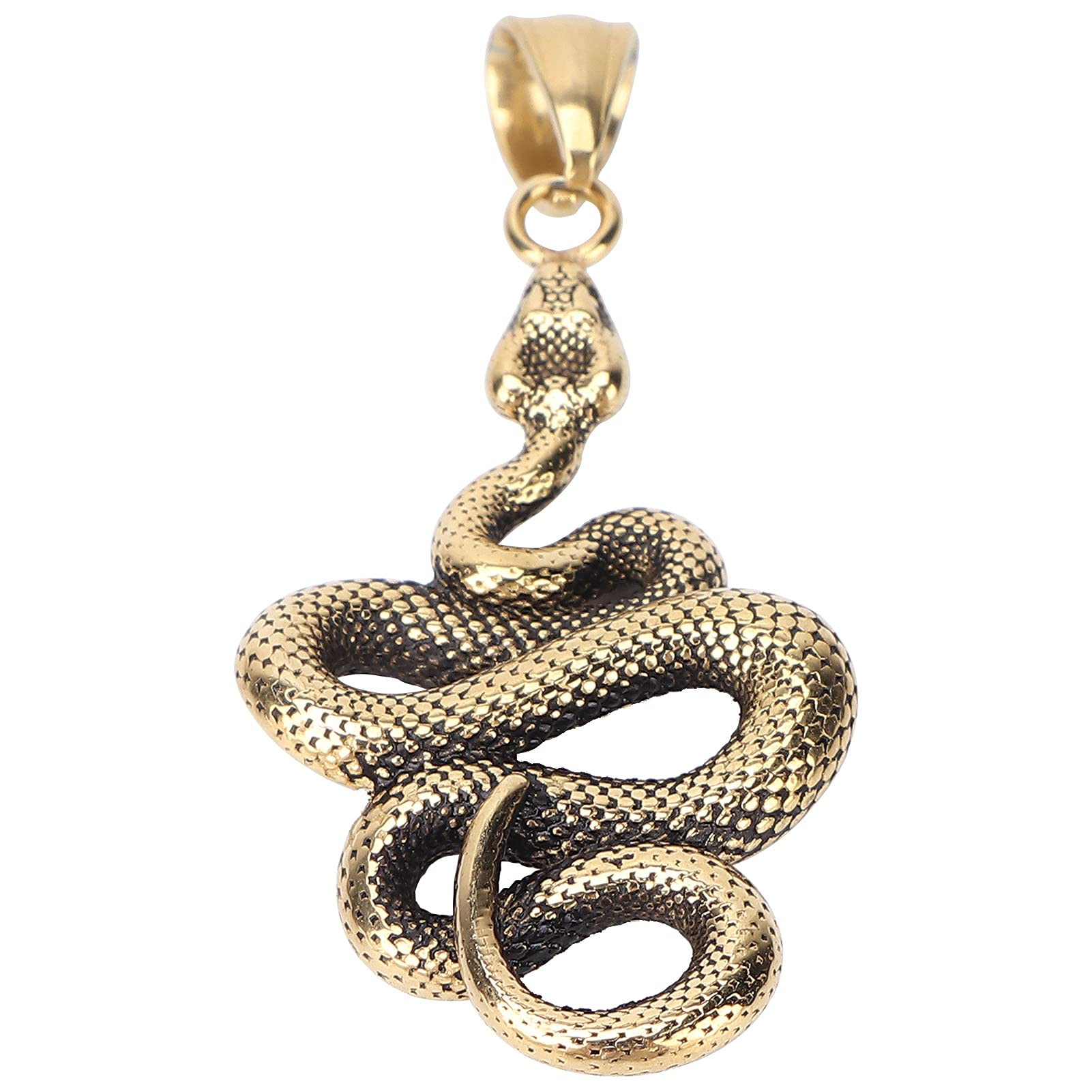 Snake Shape Charms - Titanium Steel Zipper Pulls & Pendants for DIY Jewelry Making - Gold Metal Craft Supplies - Perfect for Jackets, Backpacks, Coats, Purses & Handbags - Great for Travel, Fashion & Everyday Use