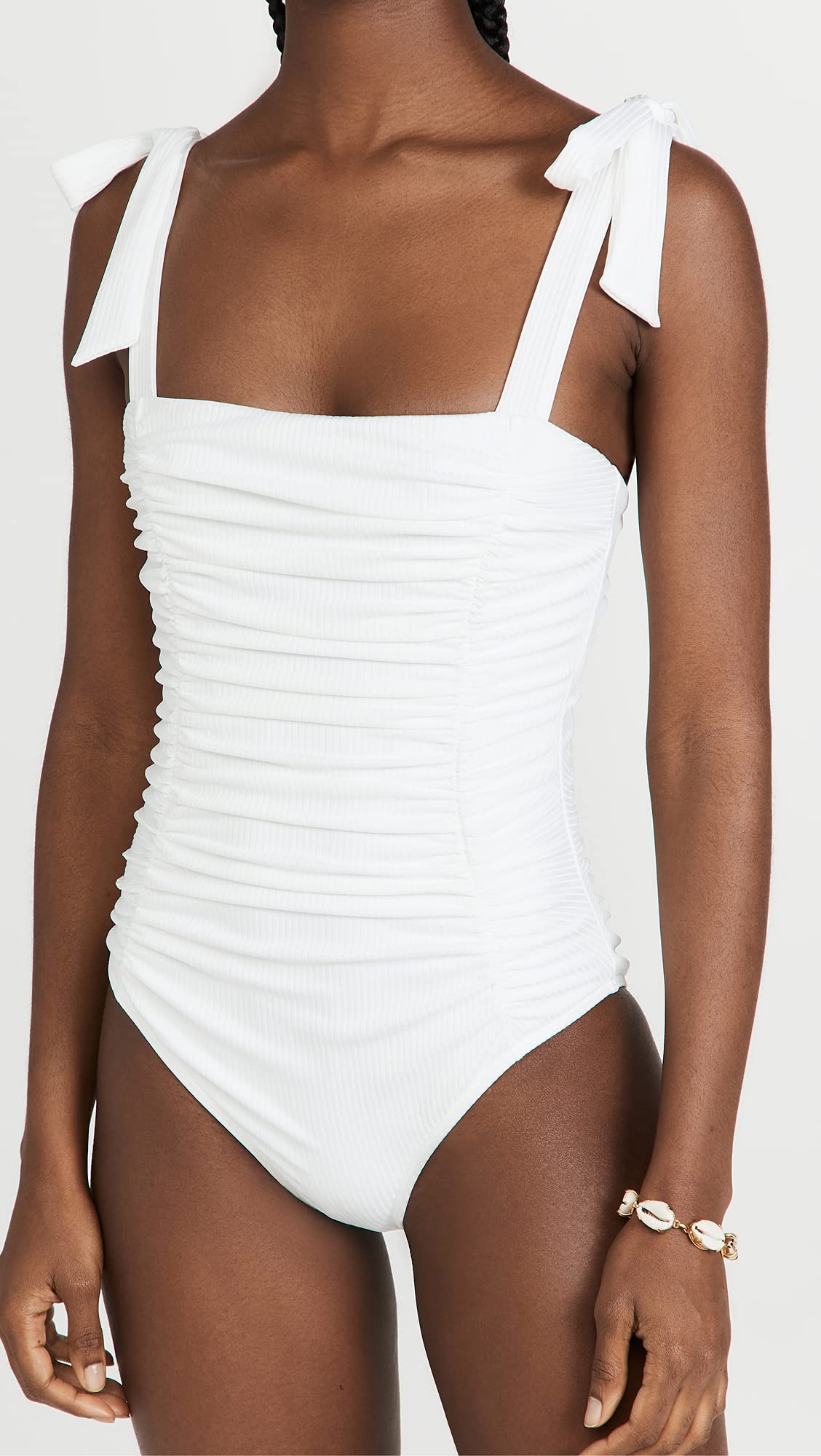 Women's Constance Ruched One Piece Swimsuit - Sexy High Cut Bathing Suit for Beach, Pool & Vacation | Tummy Control & Adjustable Straps