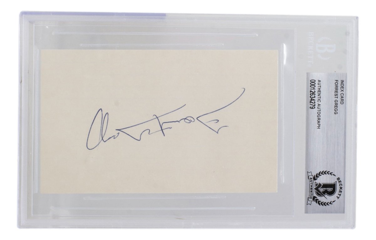 Forrest Gregg Autographed Green Bay Packers Index Card - PSA/DNA Certified Collectible - Perfect for NFL Memorabilia Collections & Sports Fan Gifts