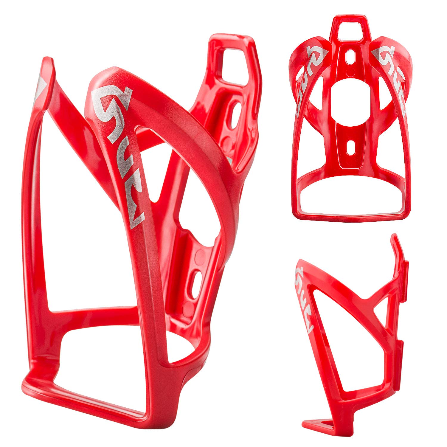 **Universal Bike Water Bottle Cage - Durable Ultralight Plastic Bicycle Drink Holder for MTB, Road & Mountain Bikes (2-Pack, Red) - Perfect for Cycling, Commuting & Outdoor Adventures**