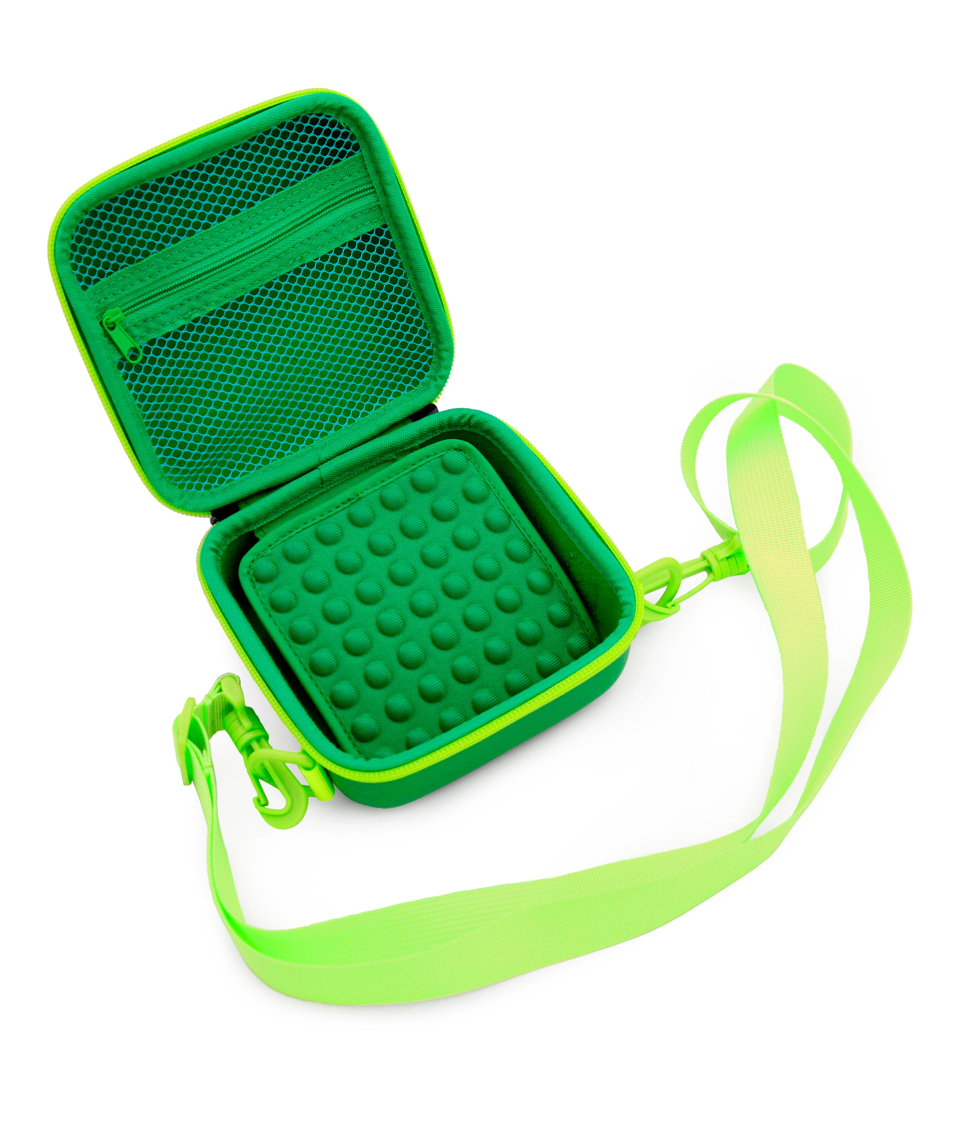 CASEMATIX Waterproof Travel Case for Ultimate Ears MINIROLL Bluetooth Speaker - Portable Protective Storage Bag with Charging Cable Pocket (Green) - Perfect for Outdoor Adventures, Travel & Beach Use