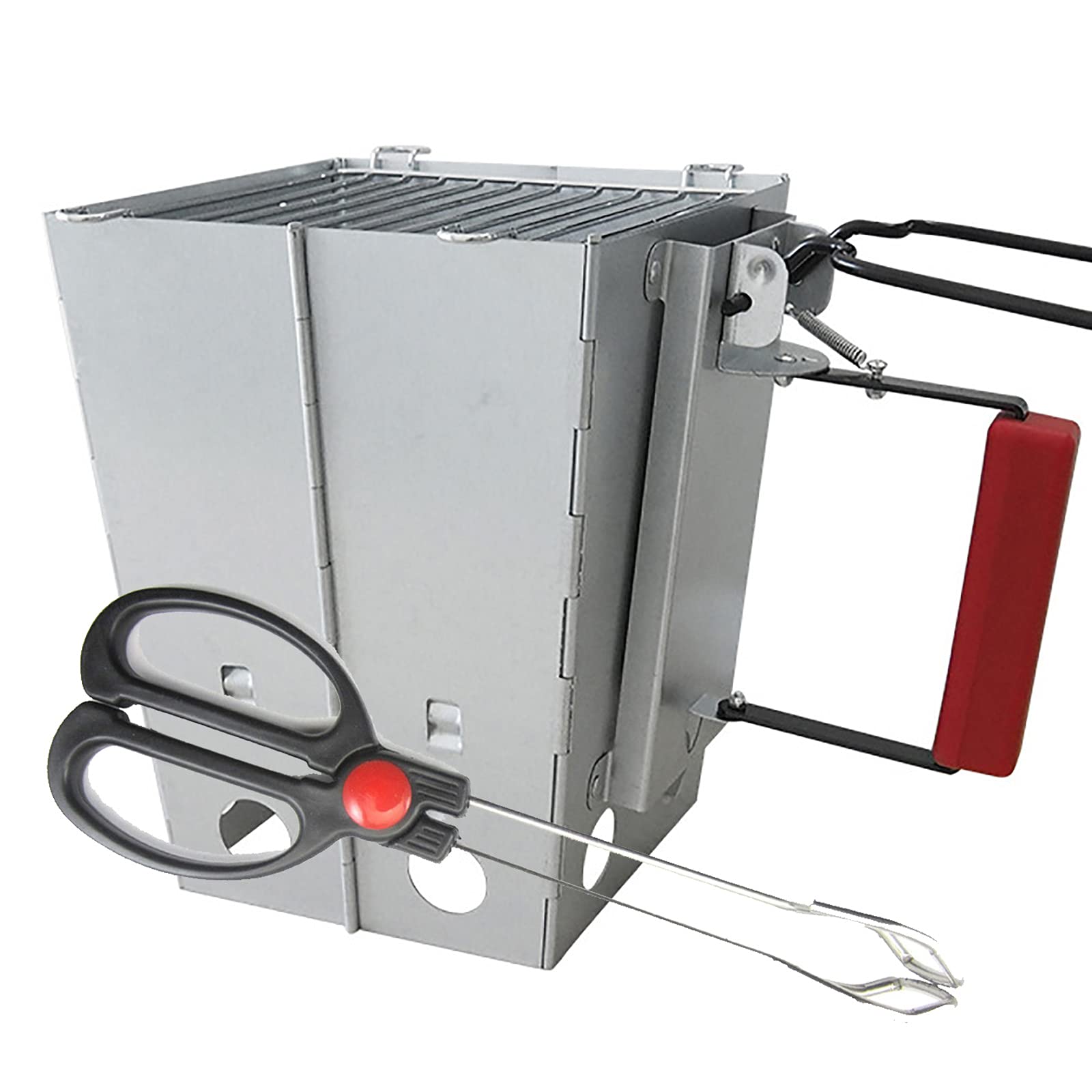 URJEKQ Galvanized Steel BBQ Charcoal Chimney Starter - Fast & Efficient Grill Lighter for Camping, Backyard, and Outdoor Cooking with Thermoplastic Handle - Perfect for Grilling, Smoking, and Picnics
