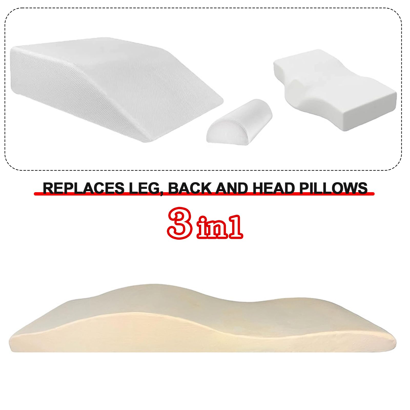 Premium AZ GOGO SPA Lash Massage Bed Topper - High Density Foam Curvy Cushion with Ergonomic Design for Beauty Salons & Spas - Black (23 Inch) - Perfect for Eyelash Extensions, Facial Treatments & Relaxation Therapy