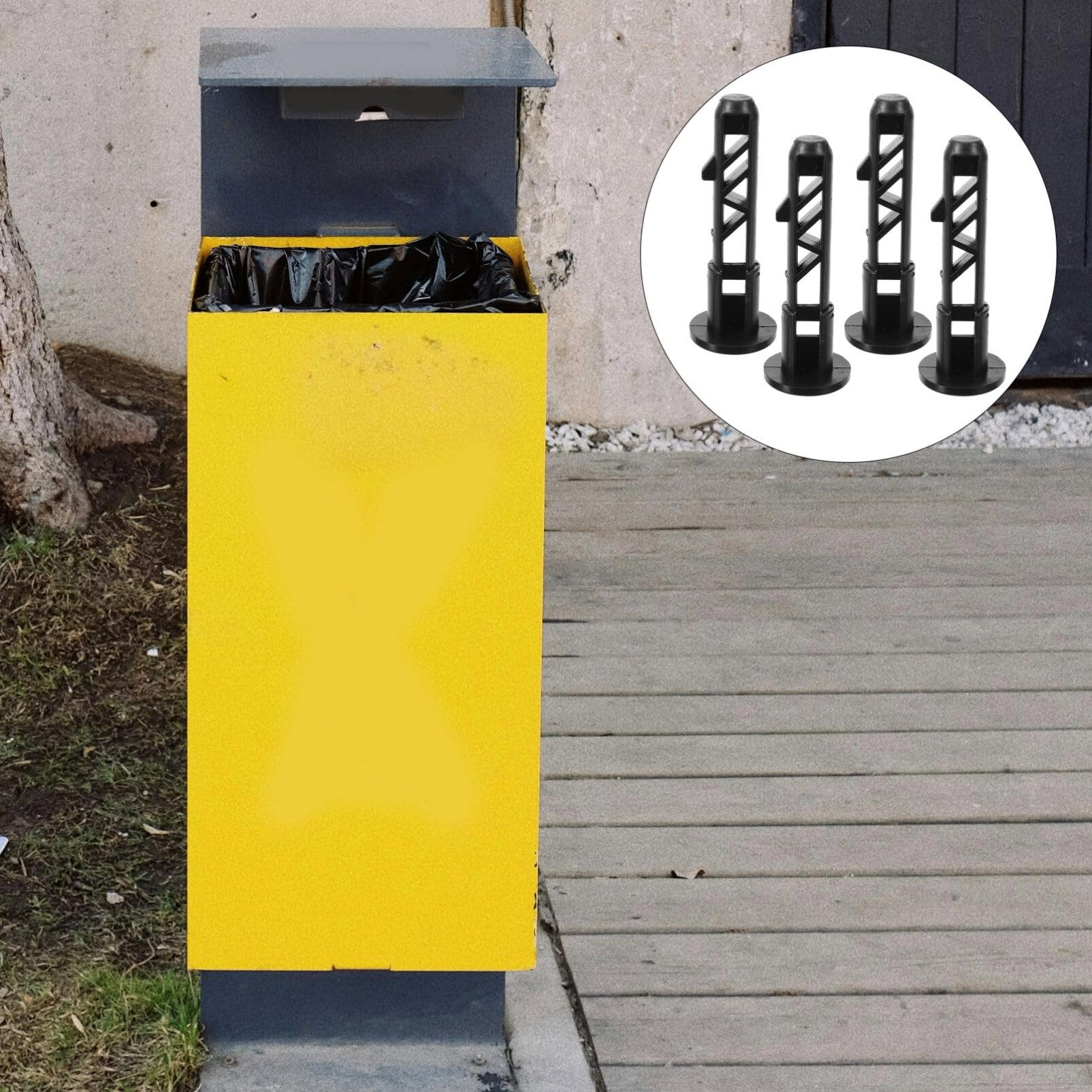 iplusmile 4Pcs Wheelie Bin Lid Hinge Pins - Heavy Duty Trash Can Lid Accessories, Replacement Connecting Pins for Outdoor Wheeled Garbage Bins - Perfect for Household & Commercial Use in Backyards, Parks, and Waste Management Areas