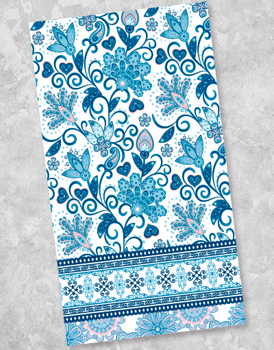 Bohemian Floral Cotton Guest Towel Napkins - 36 Count Set for Dinner Parties, Weddings & Home Decor