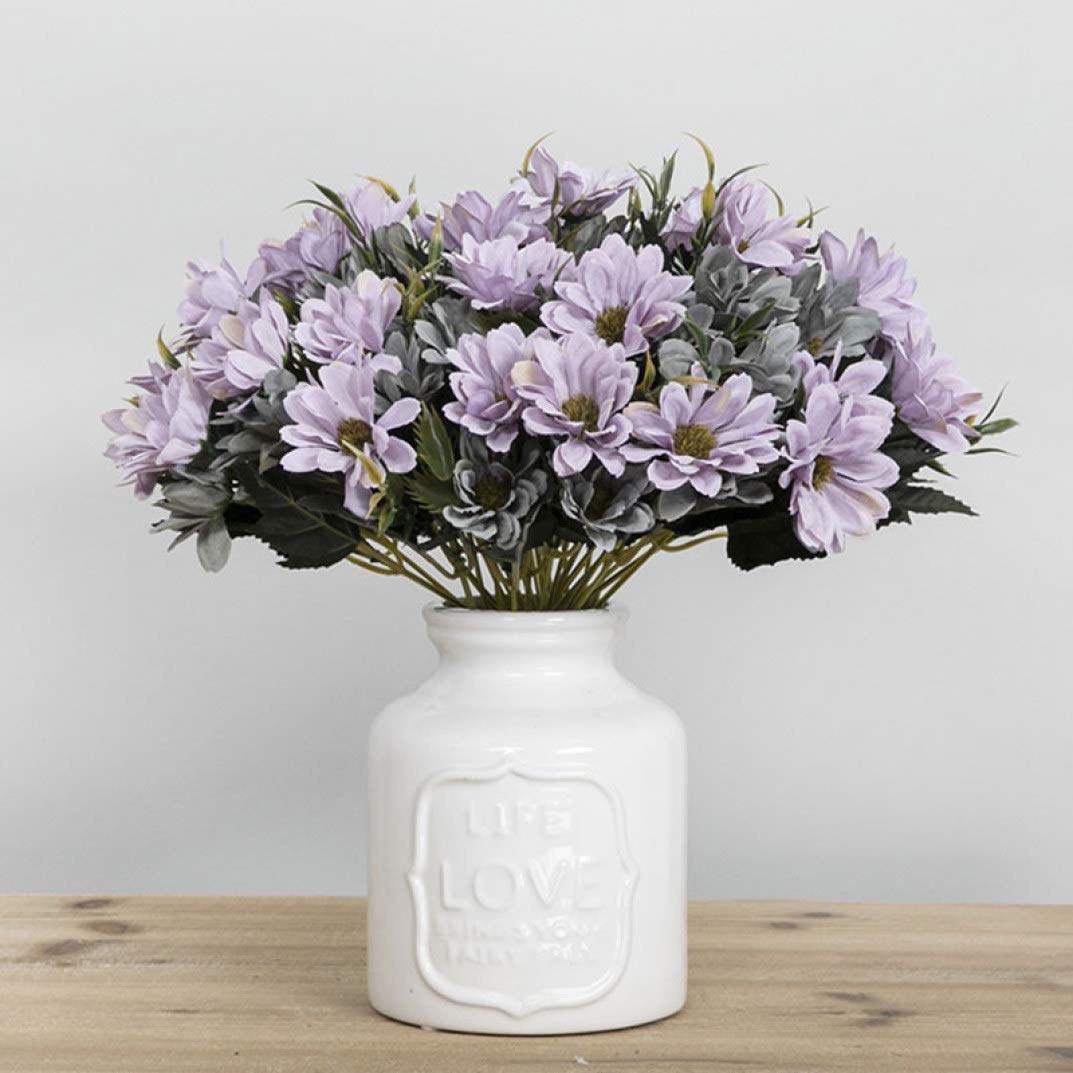 Artificial Daisy Flower Bouquet - Fake Daisy Flowers for Wedding, Bridal Party, Home Decor & Table Centerpiece | Perfect for Weddings, Parties, and Home Decoration
