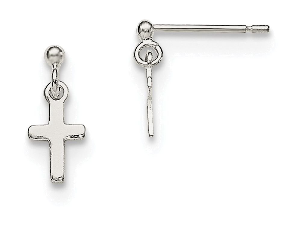 Sterling Silver Cross Post Earrings for Women - Hypoallergenic & Tarnish-Resistant - Perfect for Church, Weddings & Everyday Wear