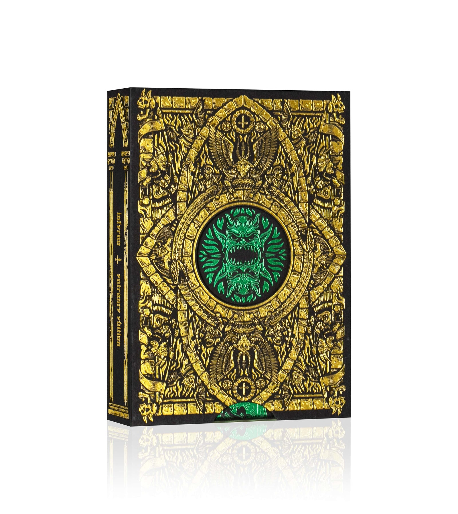 Inferno Playing Cards Emerald Blaze - Premium Poker Cards for Magic Tricks & Cardistry - Perfect for Game Nights, Casino Parties & Professional Performances