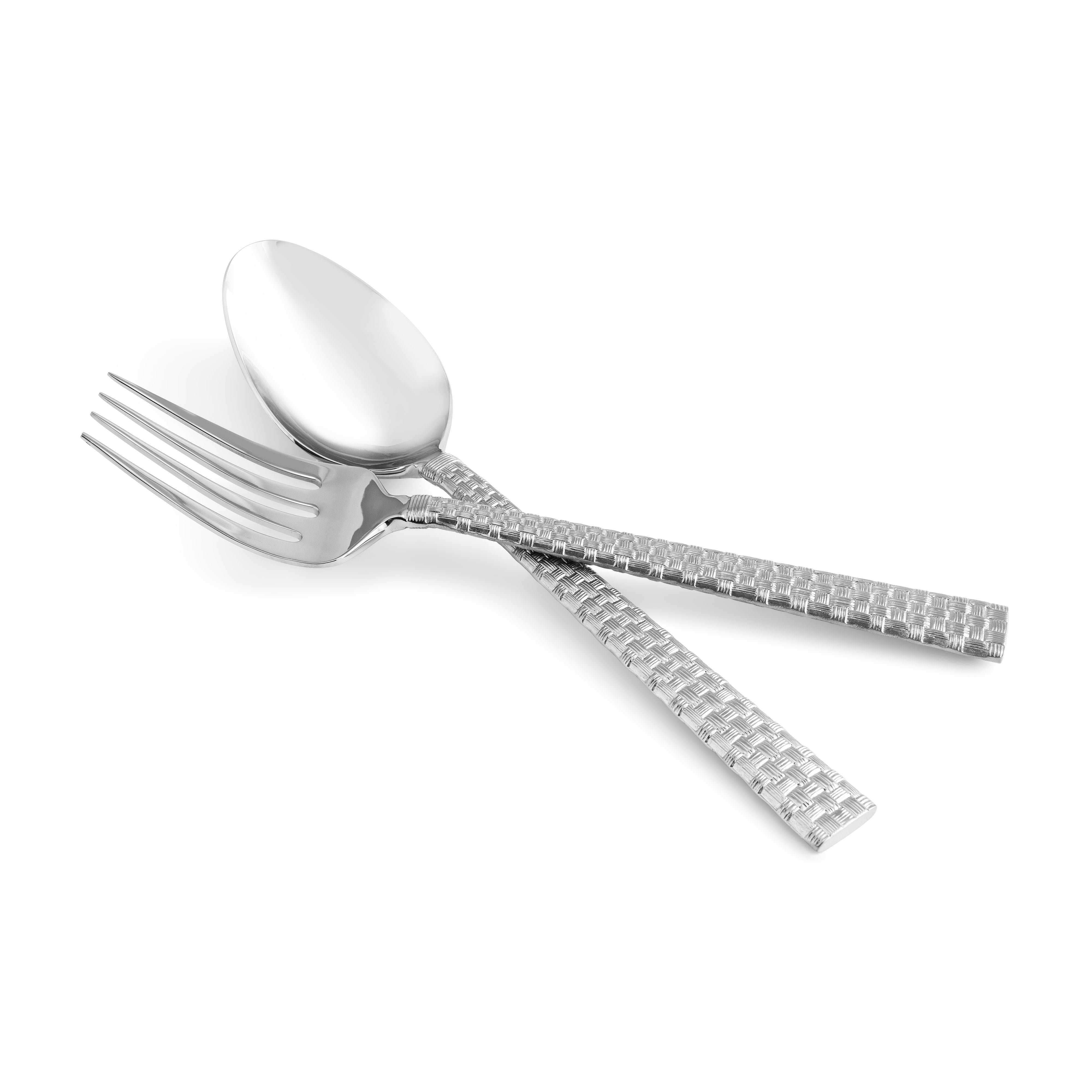 Premium Palm Serving Set - Elegant Silver Plated Appetizer Utensils for Parties, Weddings & Entertaining