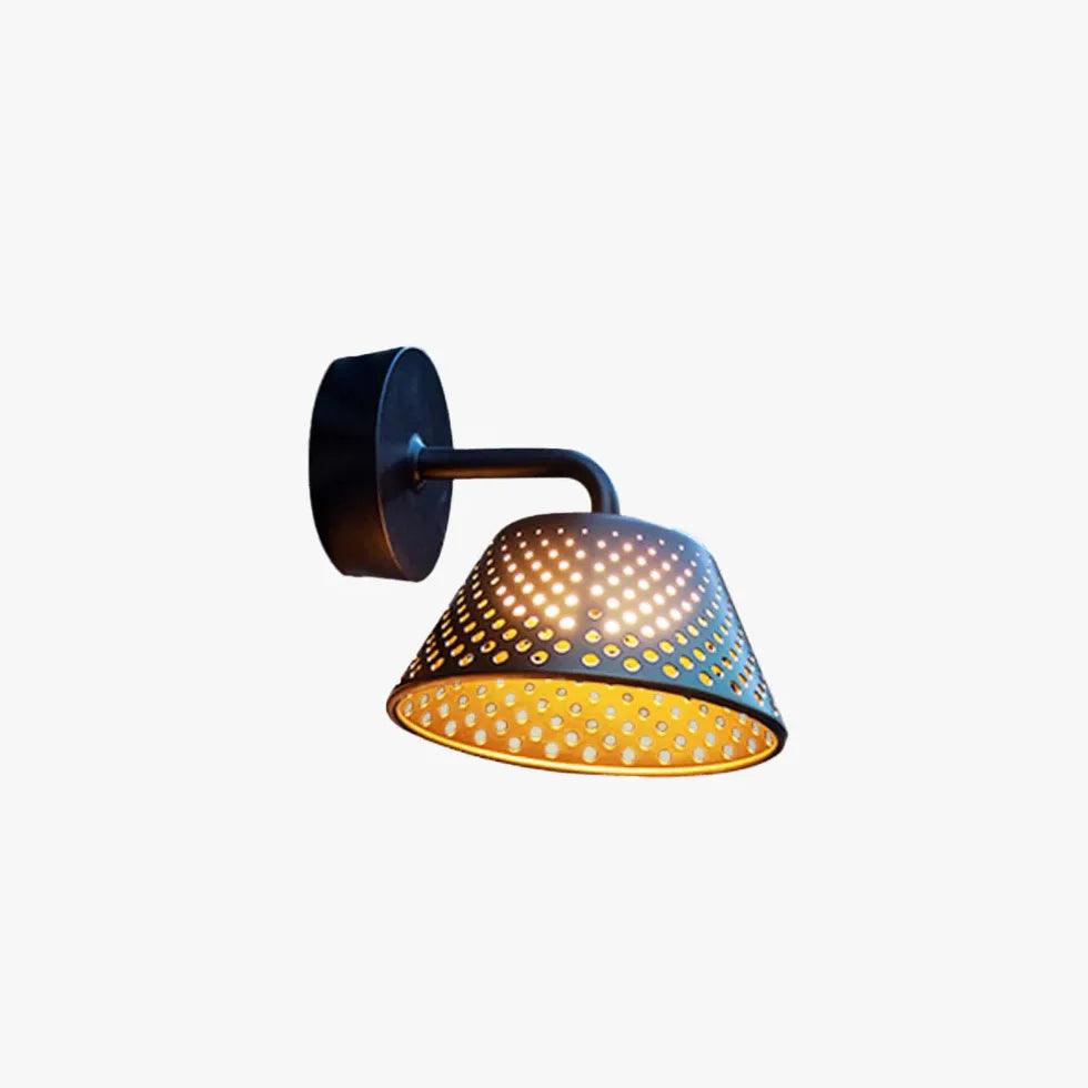 Perforated Shade Corner Outdoor Wall Lights - Weatherproof Exterior Lighting for Patio, Garden & Porch - Modern Decorative Sconce for Home & Commercial Spaces