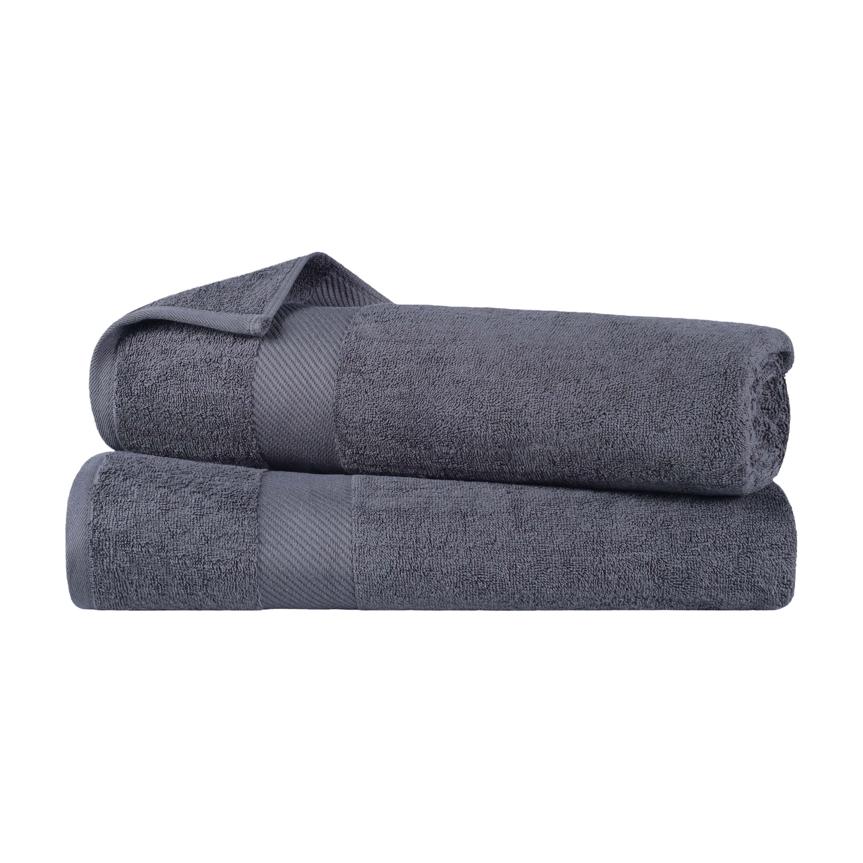 Premium Egyptian Cotton 2-Piece Bath Sheet Set with Luxury Dobby Border - Ultra Soft & Absorbent Towels for Spa, Hotel & Home Bathroom Luxury