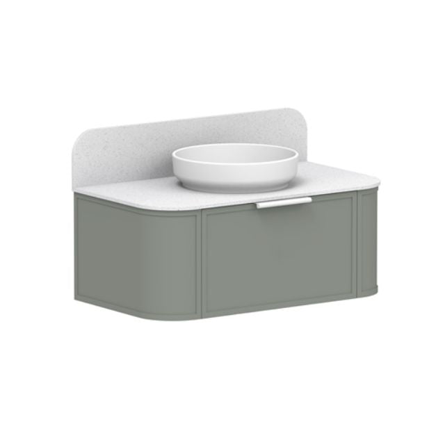 ADP Flo Wall Mounted Bathroom Vanity - Modern Floating Vanity with Sink for Small Space Bathroom Remodel