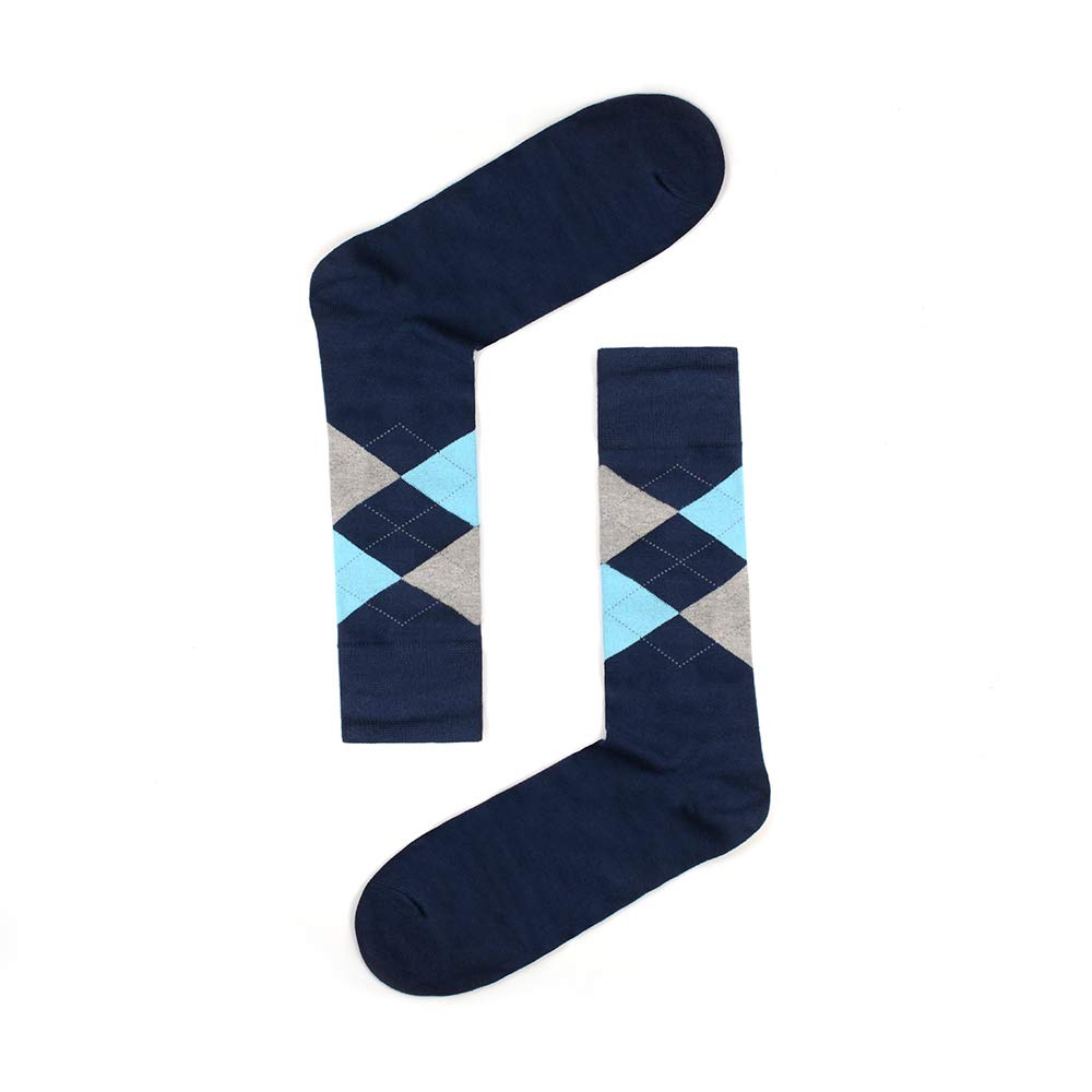 7DayOtter Men's Modal Cotton Odor-Resistant Business Crew Socks - Breathable Dress Socks with Fun Patterns for Office, Travel & Formal Occasions
