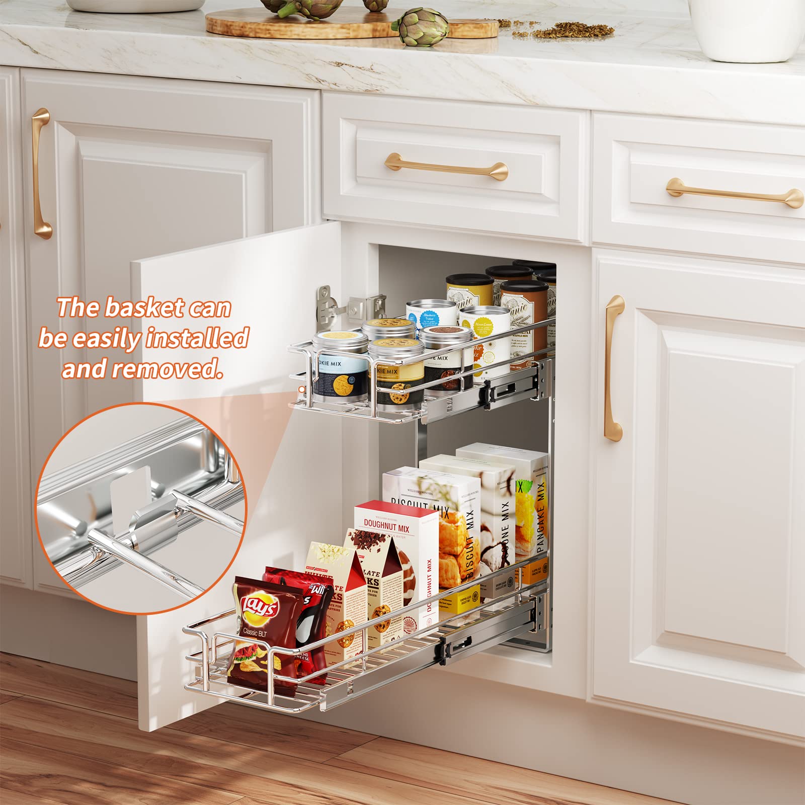 ROOMTEC 2-Tier Pull Out Cabinet Organizer - 9