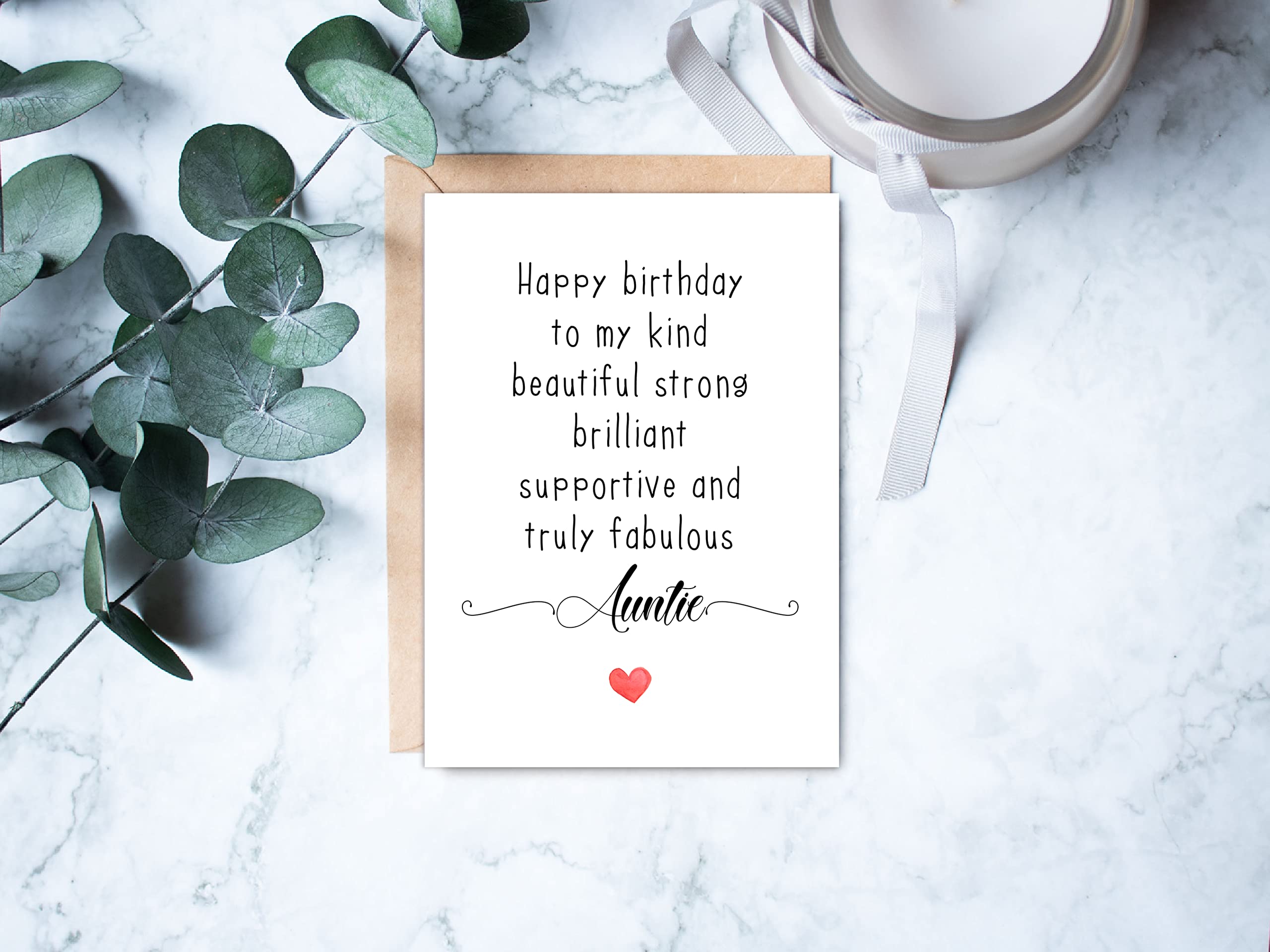 Funny Birthday Card for Auntie - Heartwarming Aunt Gift with Humorous Design - Perfect for Aunt's Birthday, Mother's Day & Special Occasions