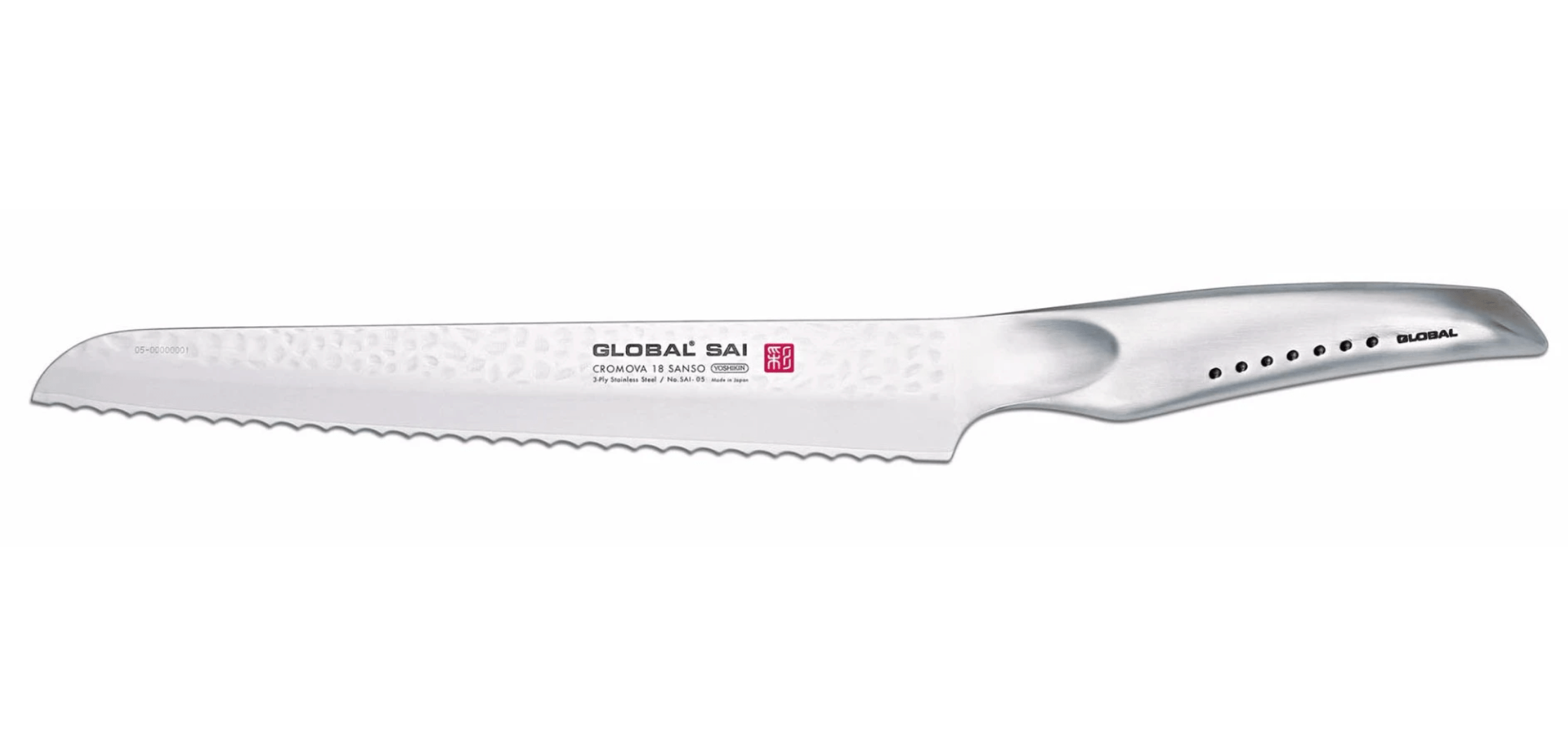 Premium Global Sai Bread Knife - Ultra Sharp Stainless Steel Blade for Perfect Slicing - Ideal for Artisan Breads, Cakes & Pastries - Perfect for Home Bakers & Professional Chefs